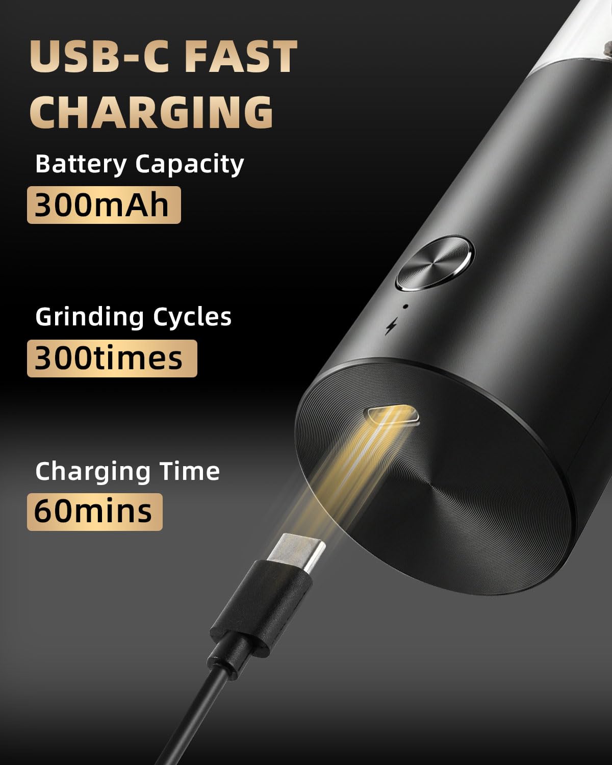 Five level coarseness adjustable salt pepper grinder