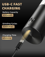 Five level coarseness adjustable salt pepper grinder