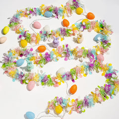 13 ft garland with 20 egg-shaped lampshades each about 5 cm