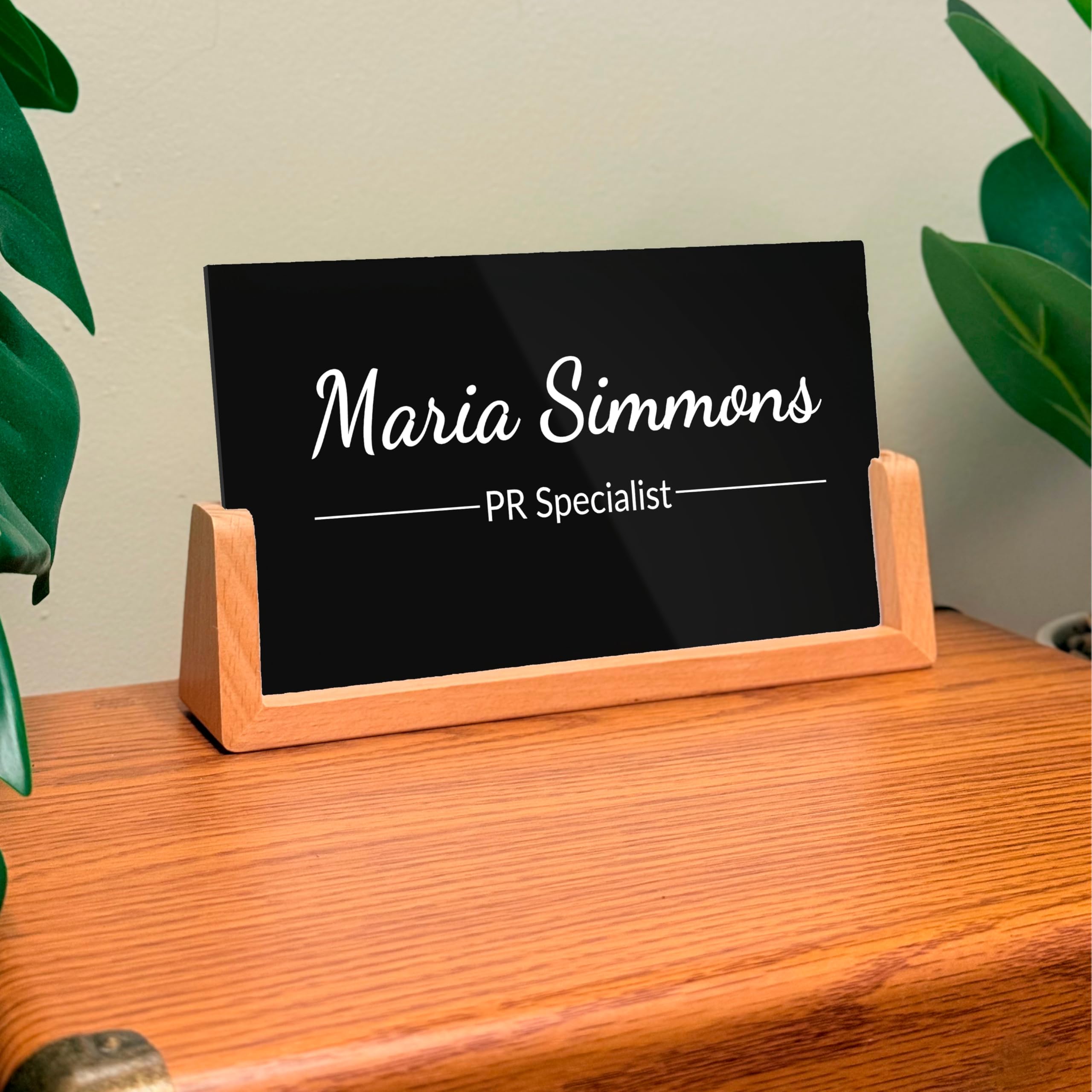Black background option for Custom LED Name Plate for Professionals