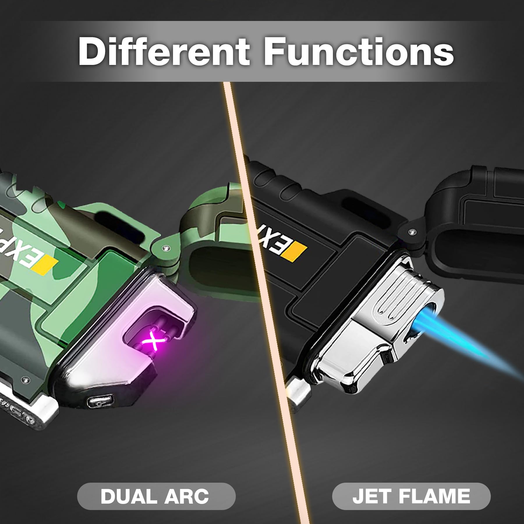 USB rechargeable arc lighter with charging cable included