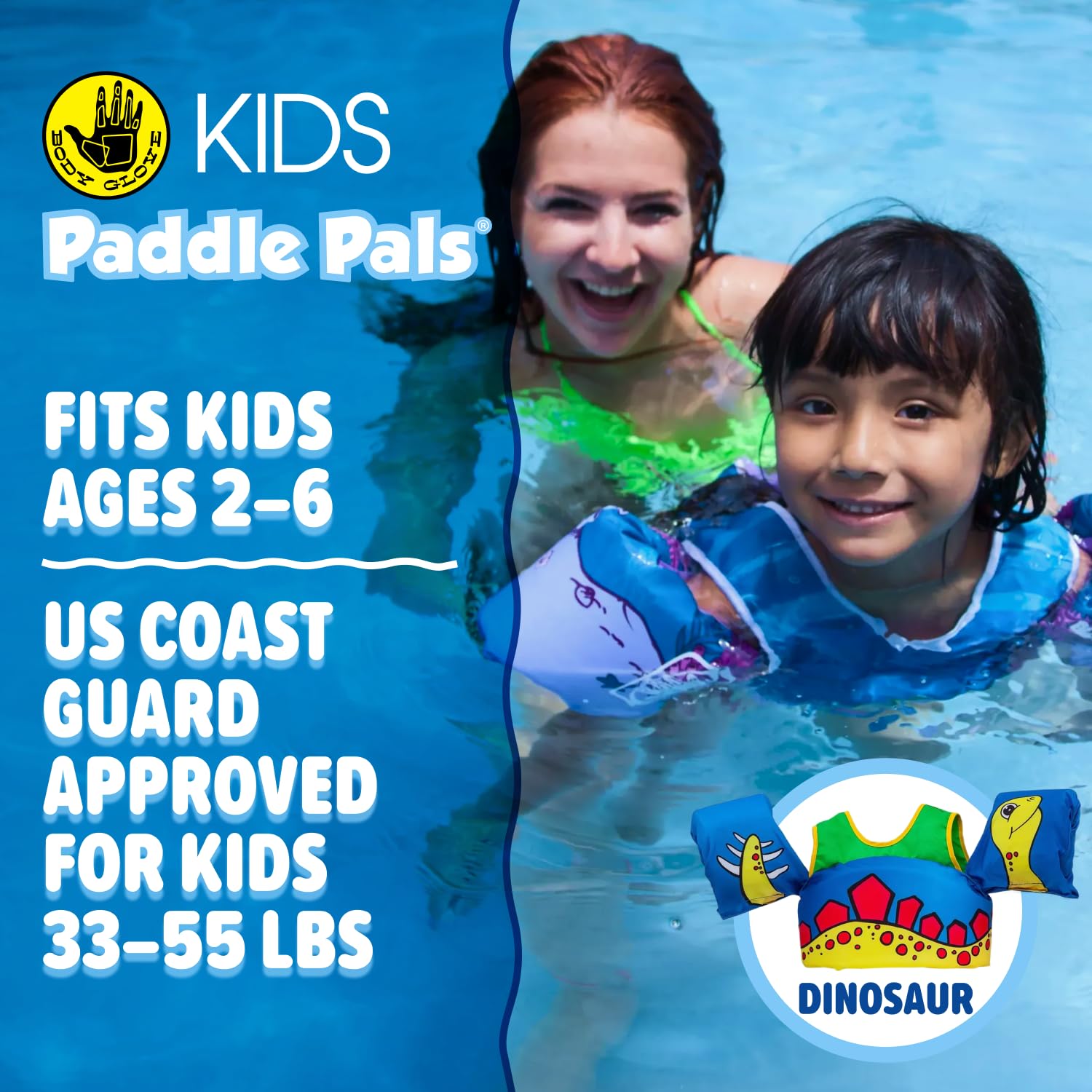 USCG approved vest for children 2-6 years 33-55 lbs
