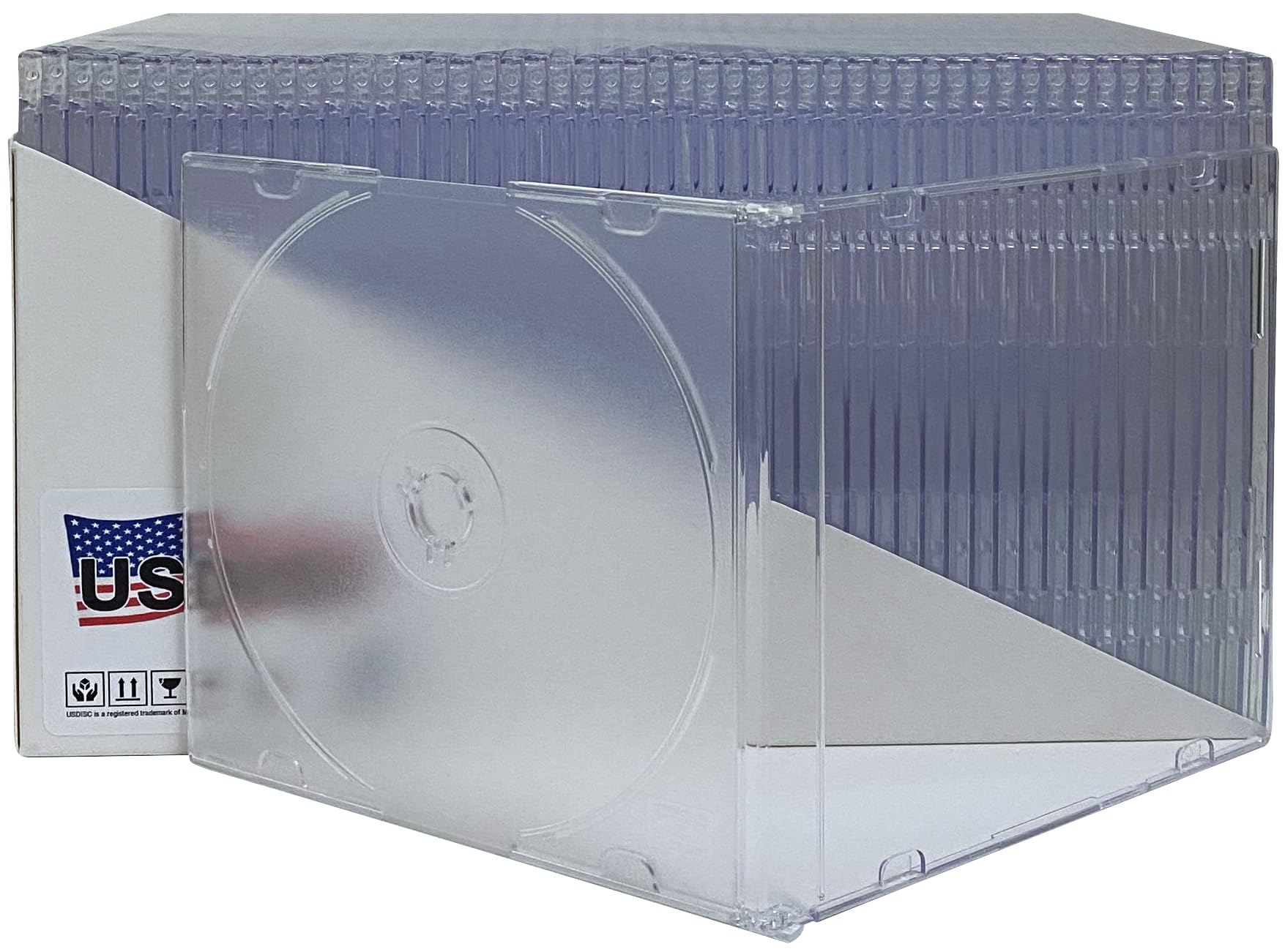 USDISC CD Jewel Case Slimline 5.2mm back view with disc