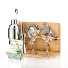 USEERIL Martini Set with Shaker and Glasses shaker and two martini glasses