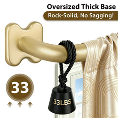 USFOOK 32-58 inch gold curtain rod