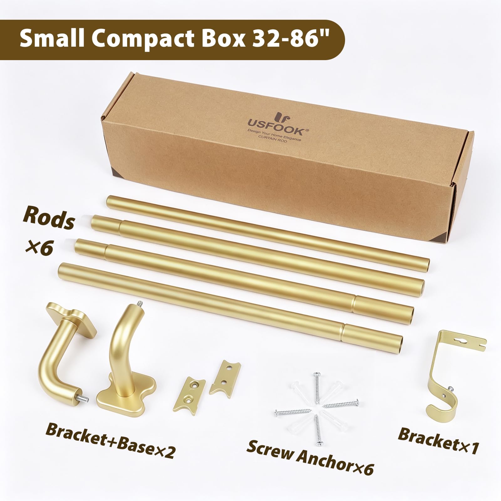 GRS certified USFOOK curtain rod recycled materials