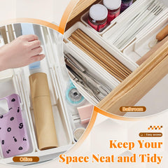 Durable BPA-free plastic drawer tray for kitchen and bathroom