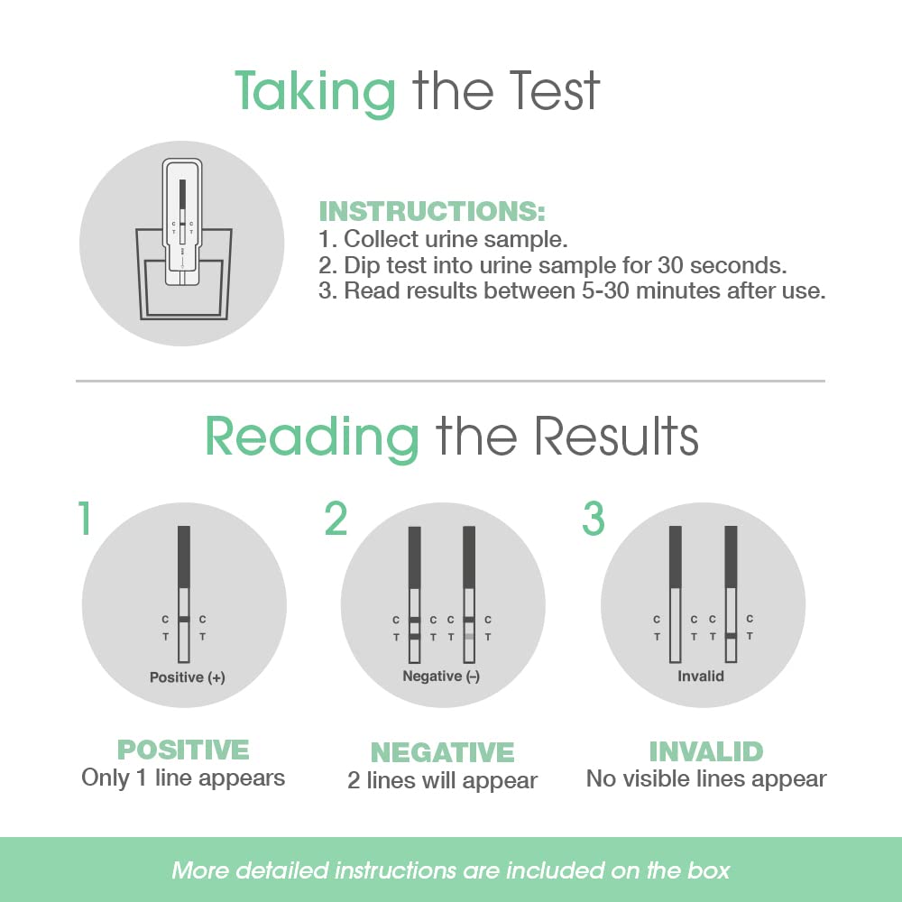four individually packed drug testing strips for at home use