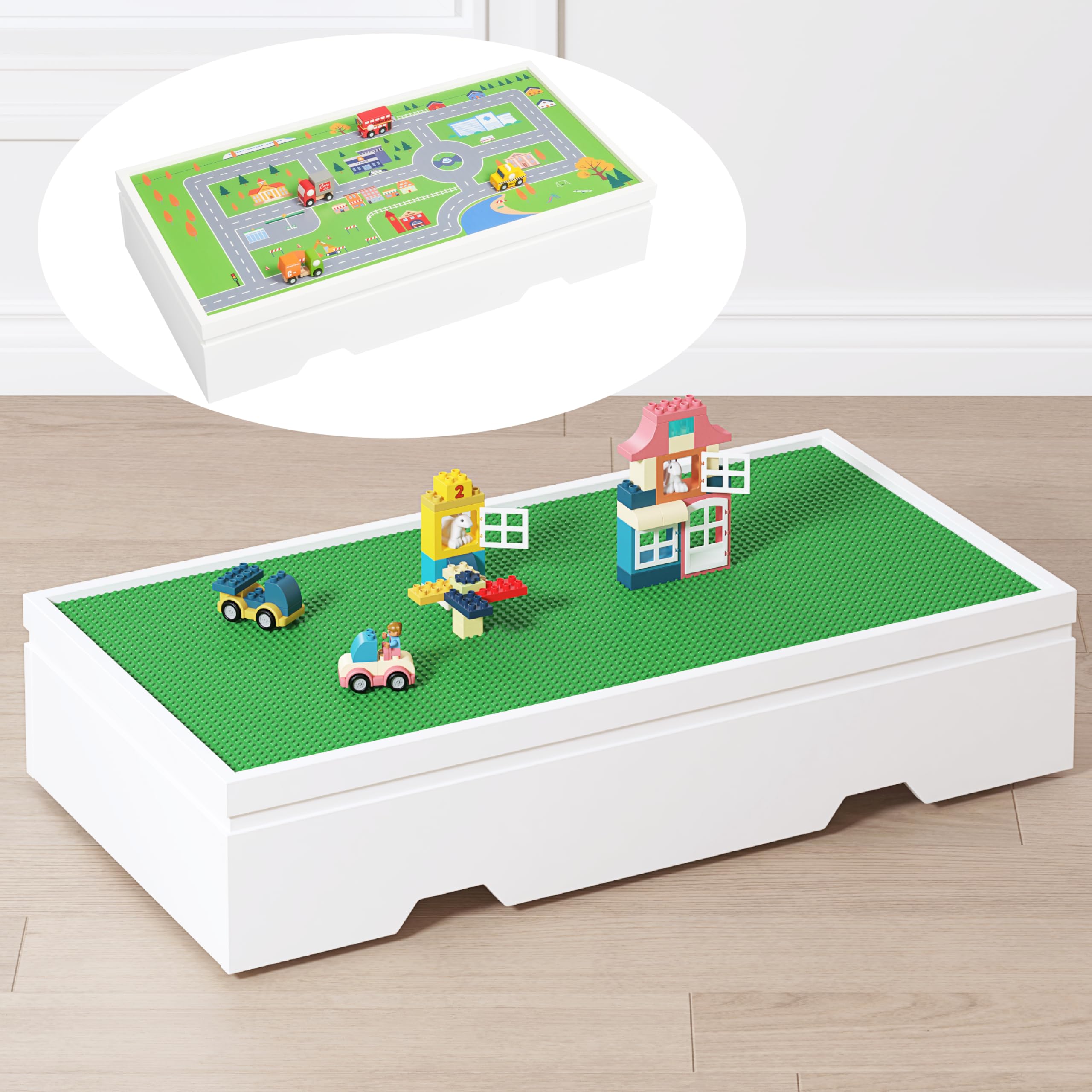 UTEX 3 in 1 construction play table under bed fit