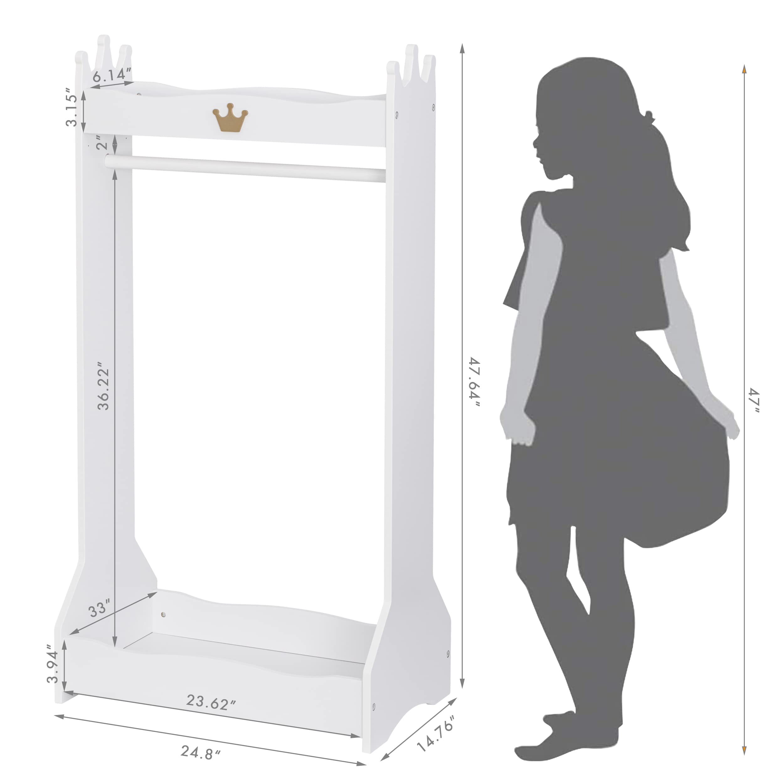 Kids closet organizer for clothes and toys UTEX