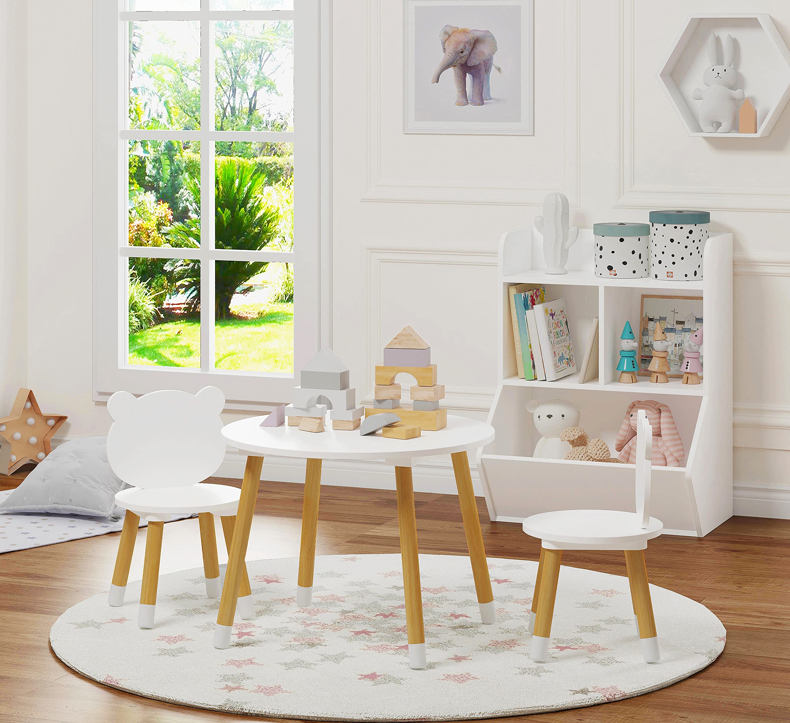 Table dimensions 23.62W x 23.62D x 17.52H