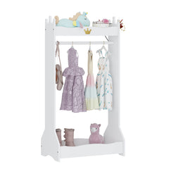 UTEX kids dress up storage armoire white front view