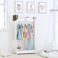UTEX kids dress up storage armoire open hanging rack