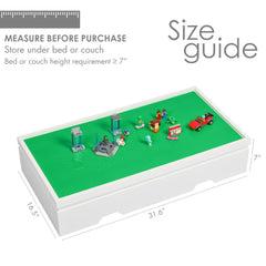 Wheeled train table with storage design