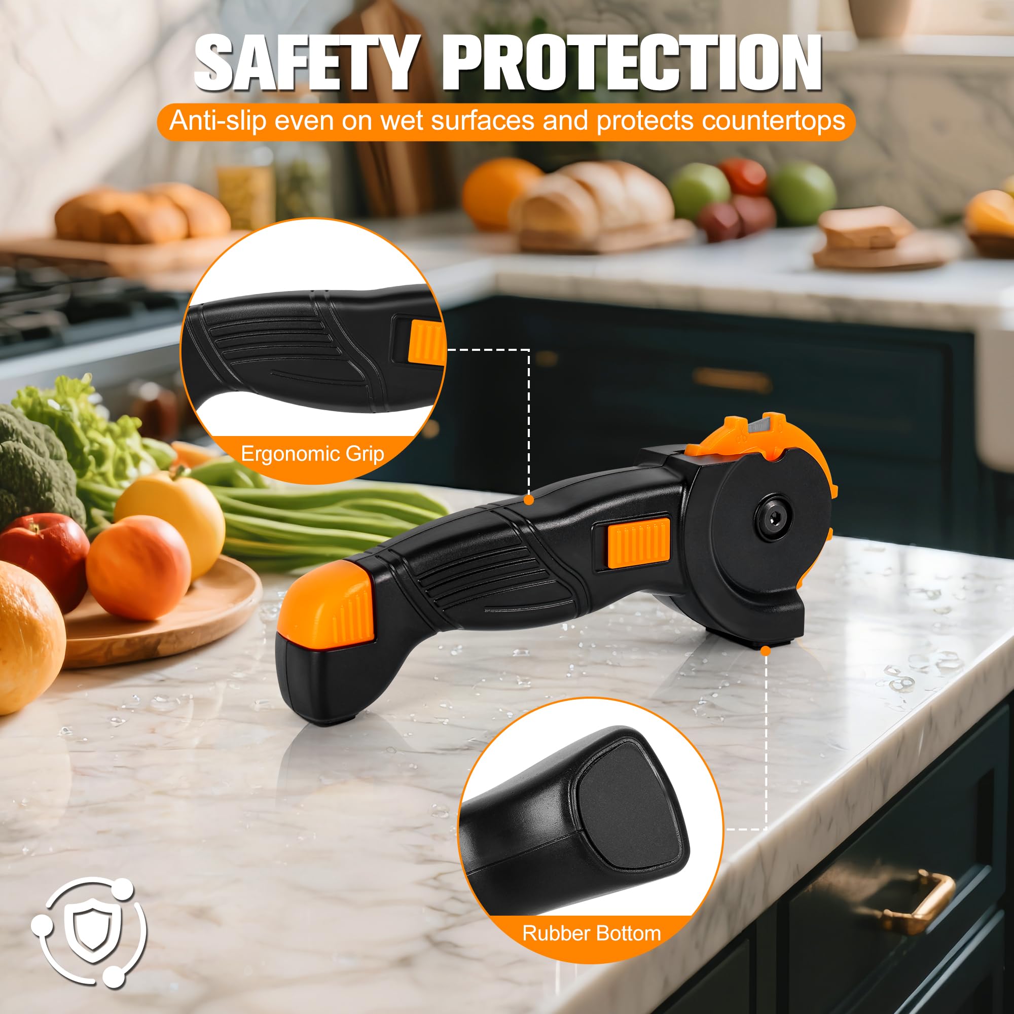 Scissors and utility blades sharpening with compact tool