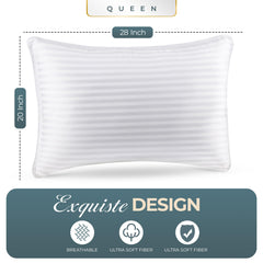 Hollow fiber fill pillow support for neck and shoulders