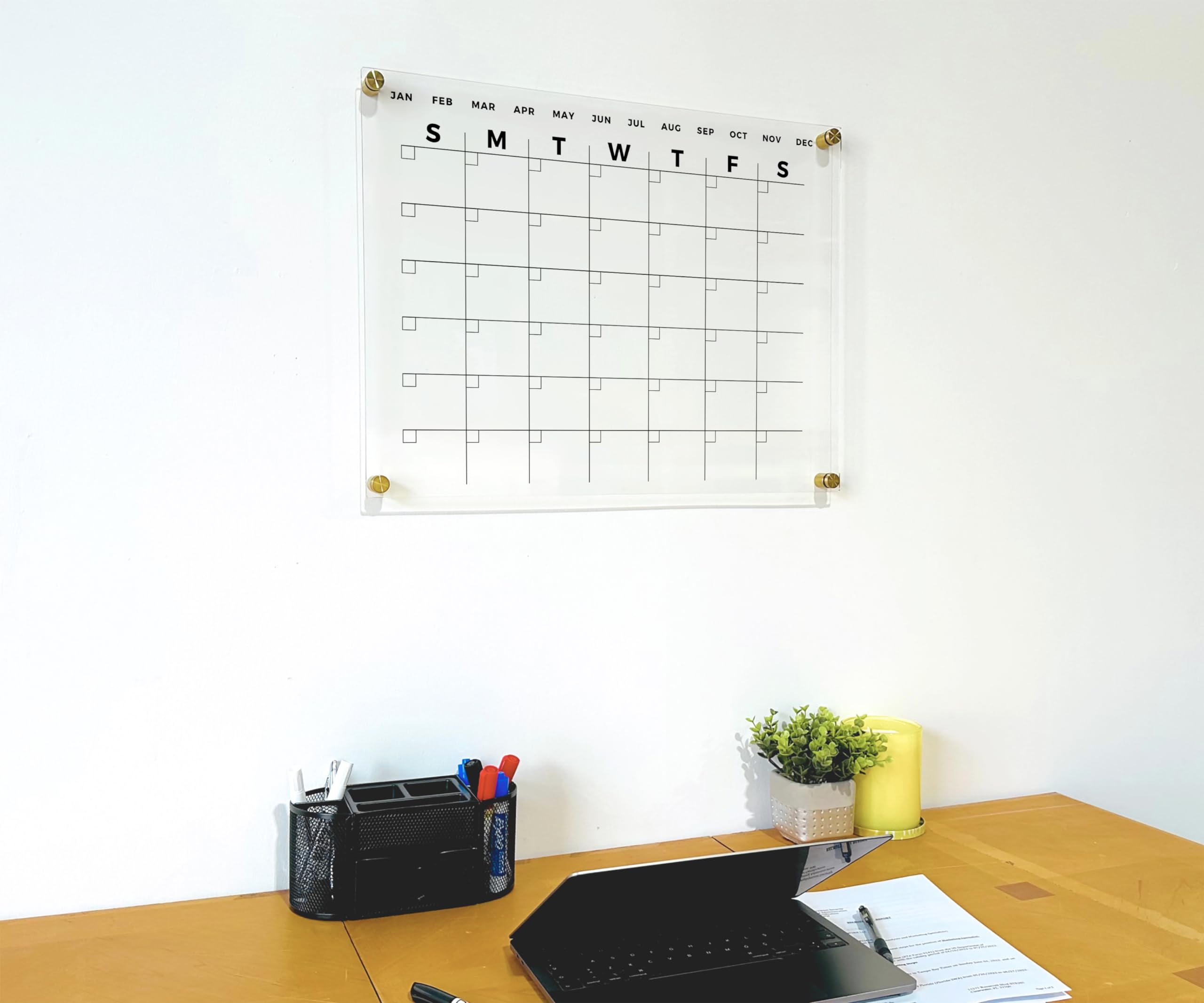 UV print on durable acrylic calendar prevents fading