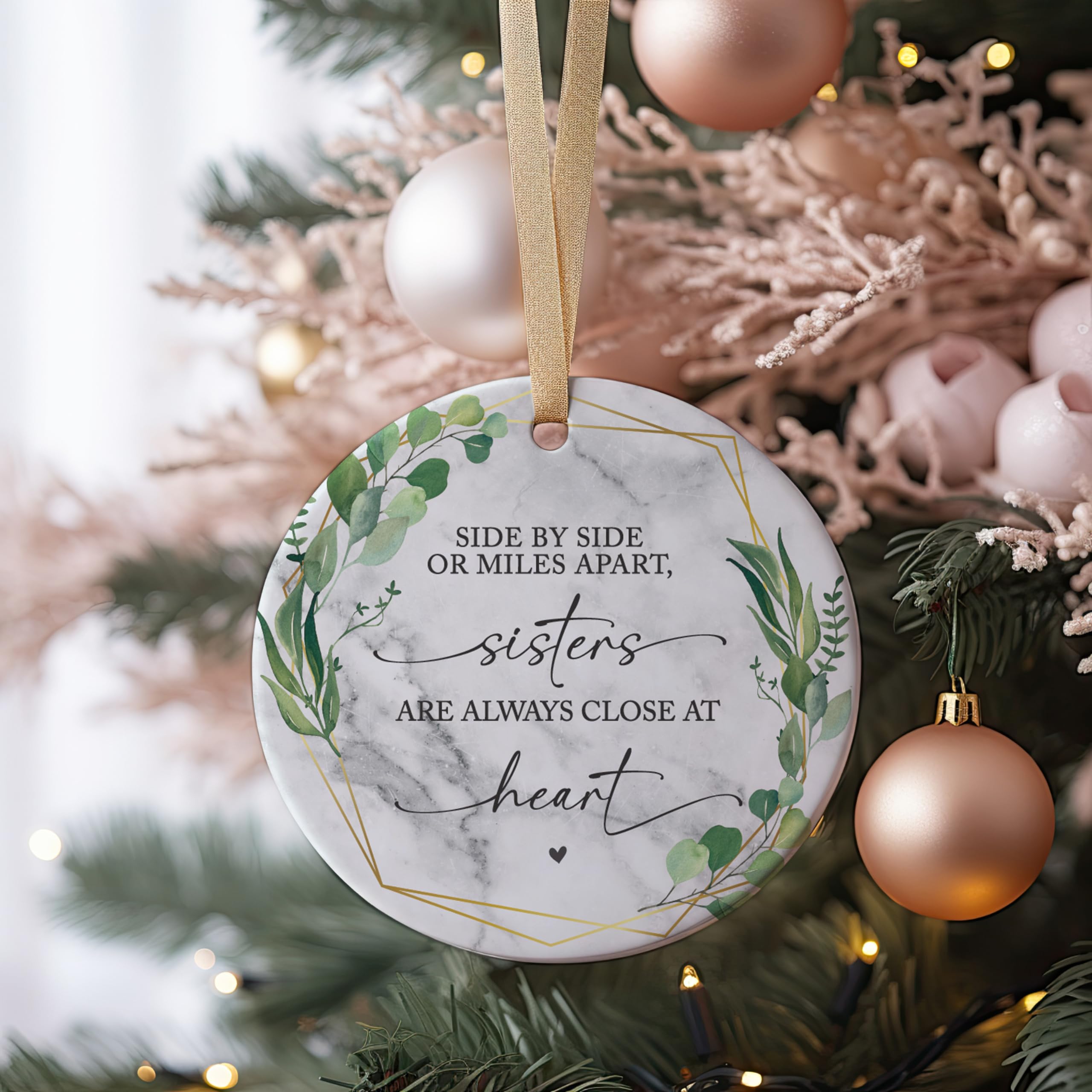One side design back personalization option ornament