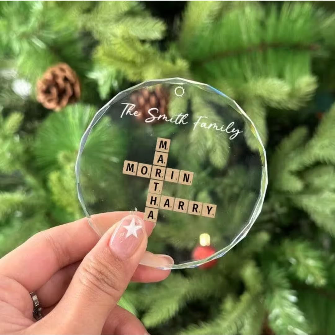 Elegant crosses puzzle style ornament for holiday décor