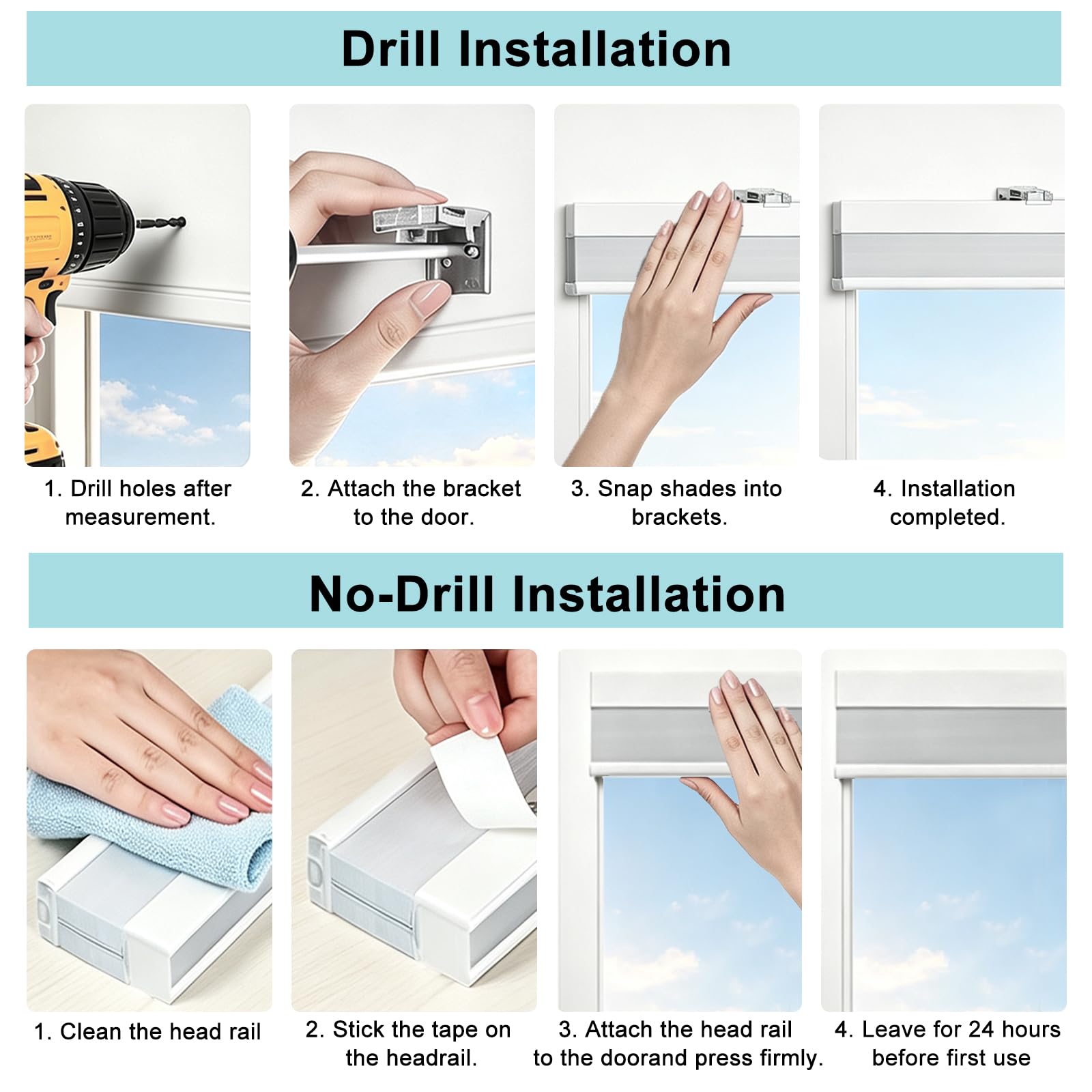 UV protection cellular shade white 33x72 option