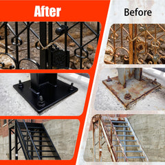 Water-based rust remover coating for metal projects