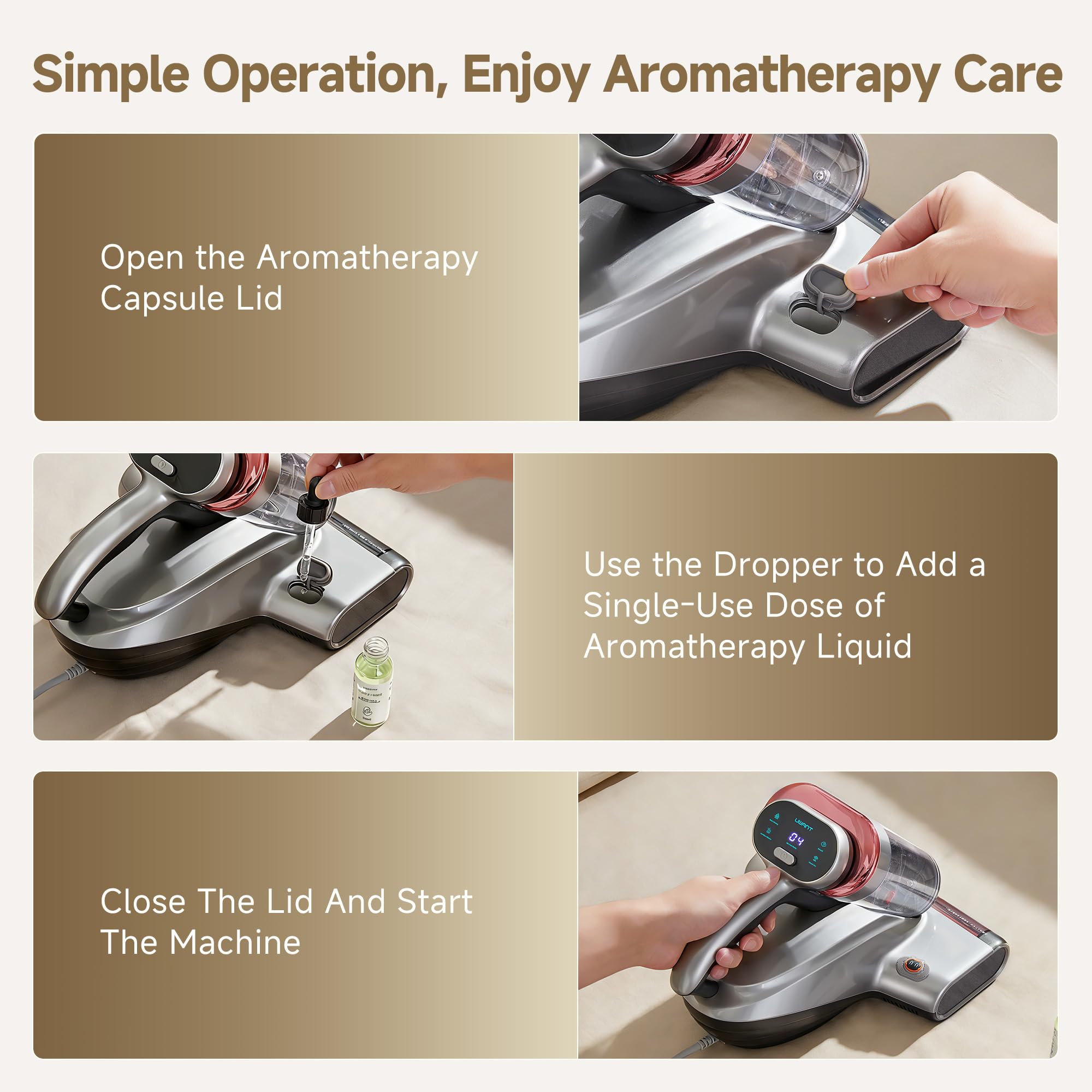 dust and debris removal on fabric uwant