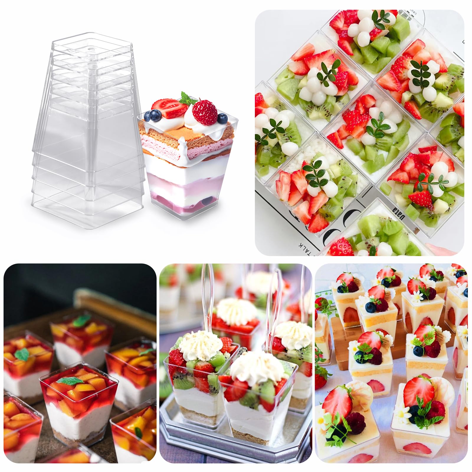 Versatile dessert cups for birthdays weddings catering picnics