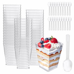 Durable BPA-free recyclable plastic dessert cups for desserts