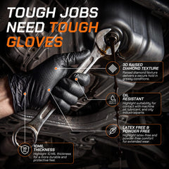 Powder-free latex-free nitrile gloves touchscreen ready
