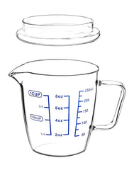 250 ml scale on glass measuring cup for accurate readings