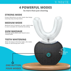 Silicone brush head included in V-WHITE toothbrush package