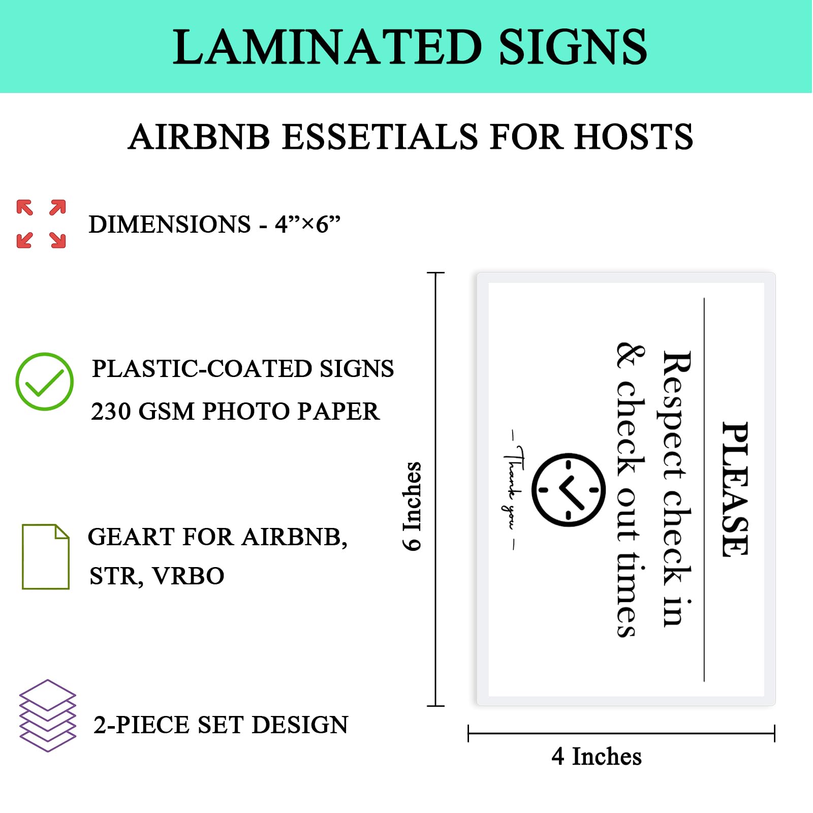 Turn Off Lights AC/Heat laminated sign 4x6