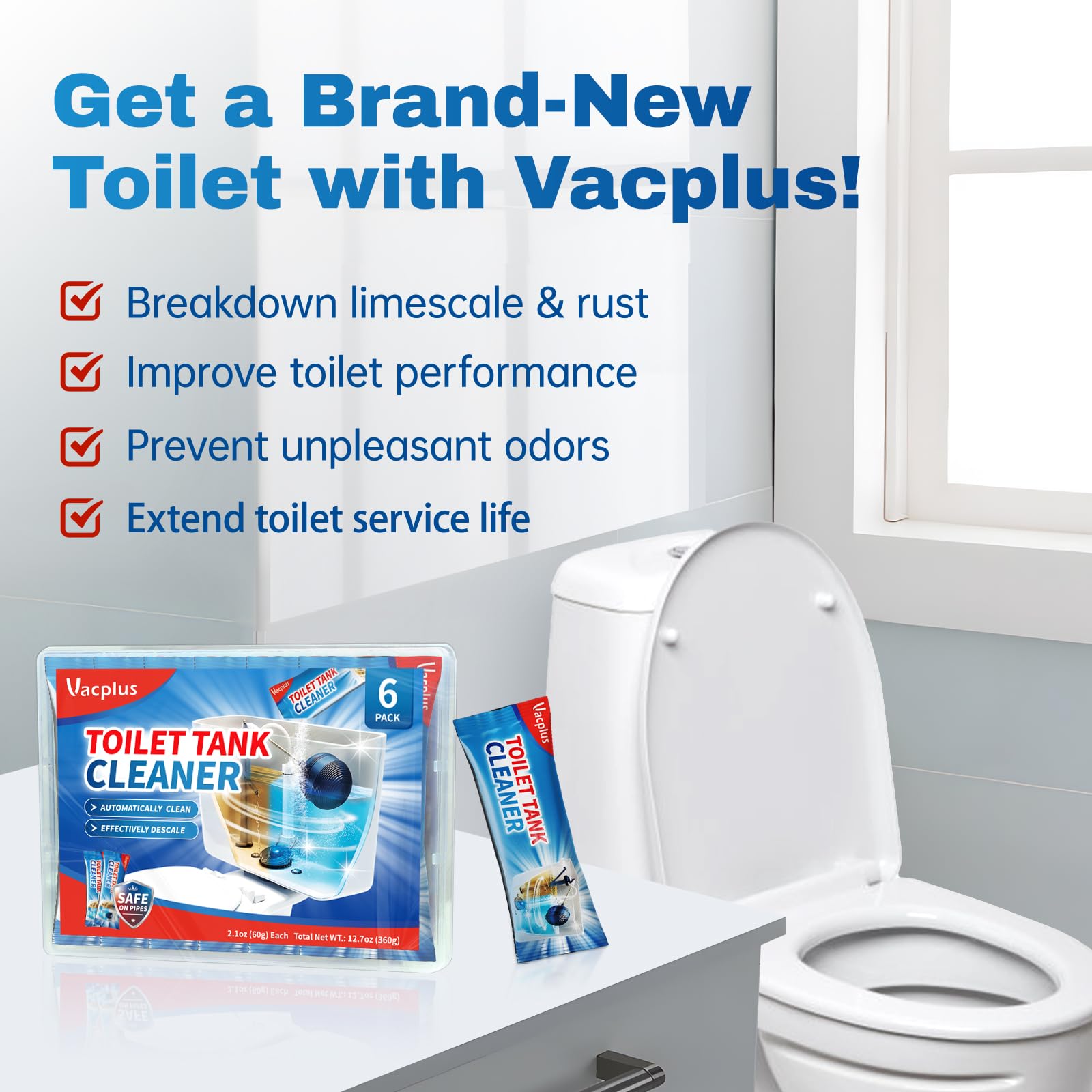 Vacplus premeasured tablets ready for use