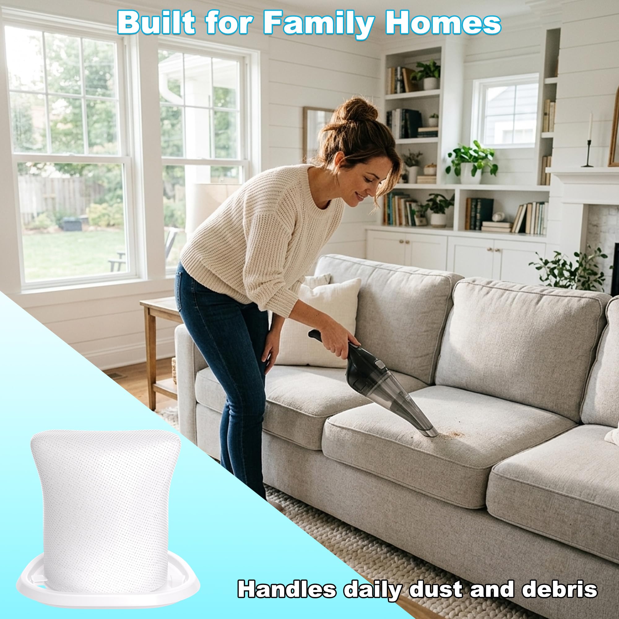Long lasting replacement filter for HNVC series handheld vacuum