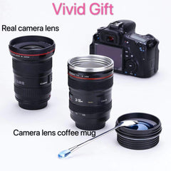 Stainless steel interior lens mug 350ml capacity
