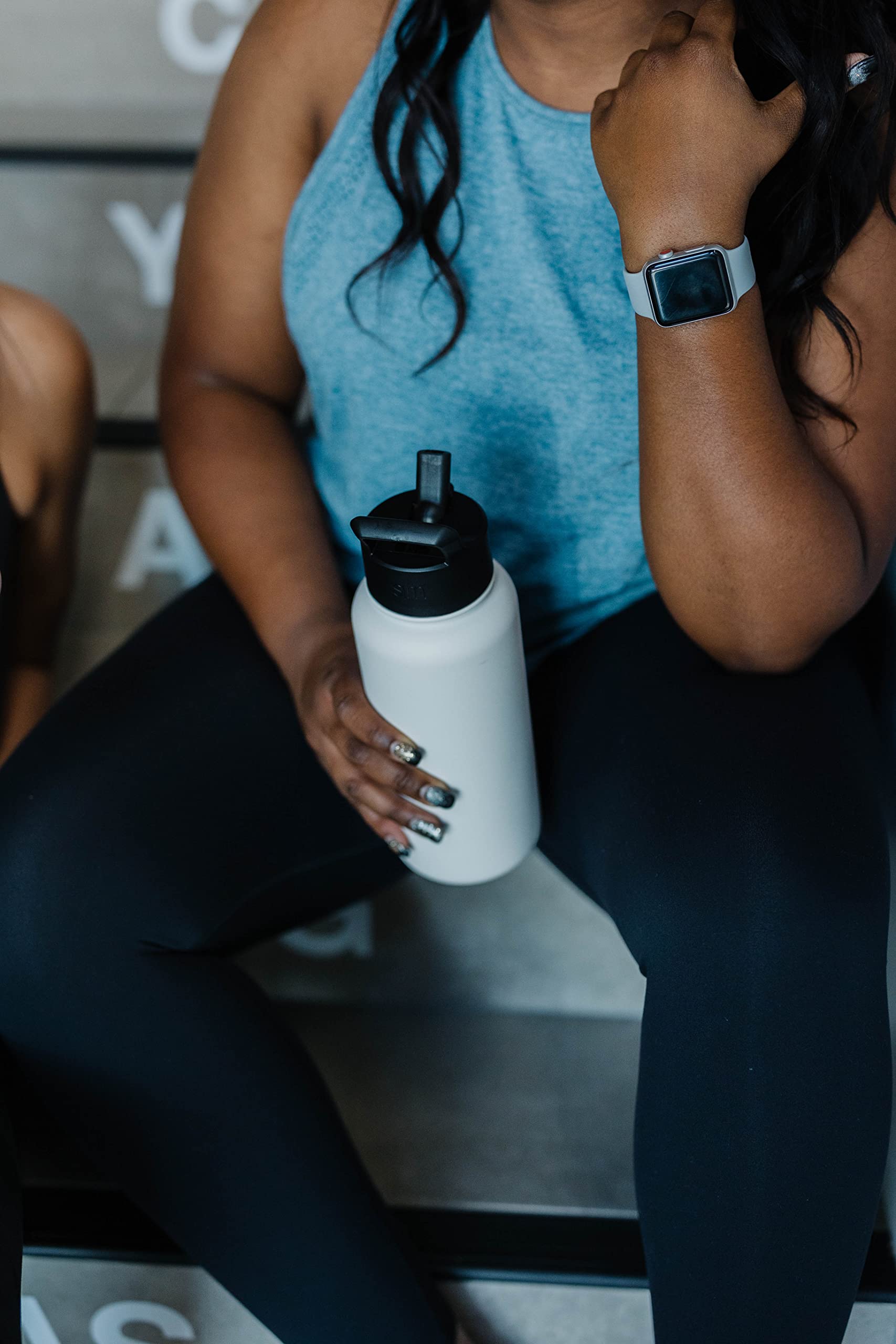 40oz stainless steel water bottle with handle lid