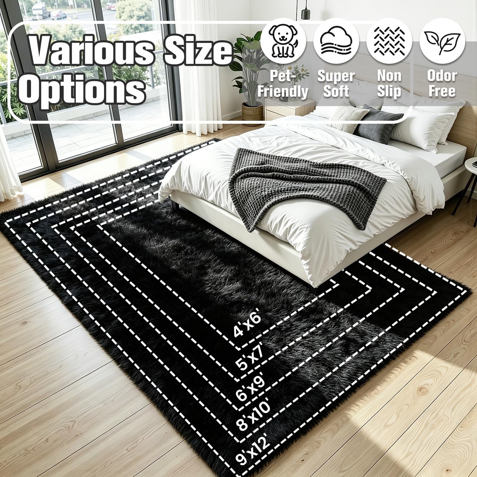 unboxing shows rug expanding to 1.7 inch thickness