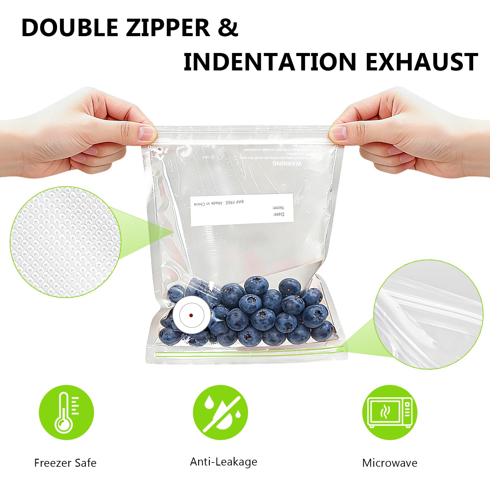 no cutting or trimming required for most foods vacuum bag