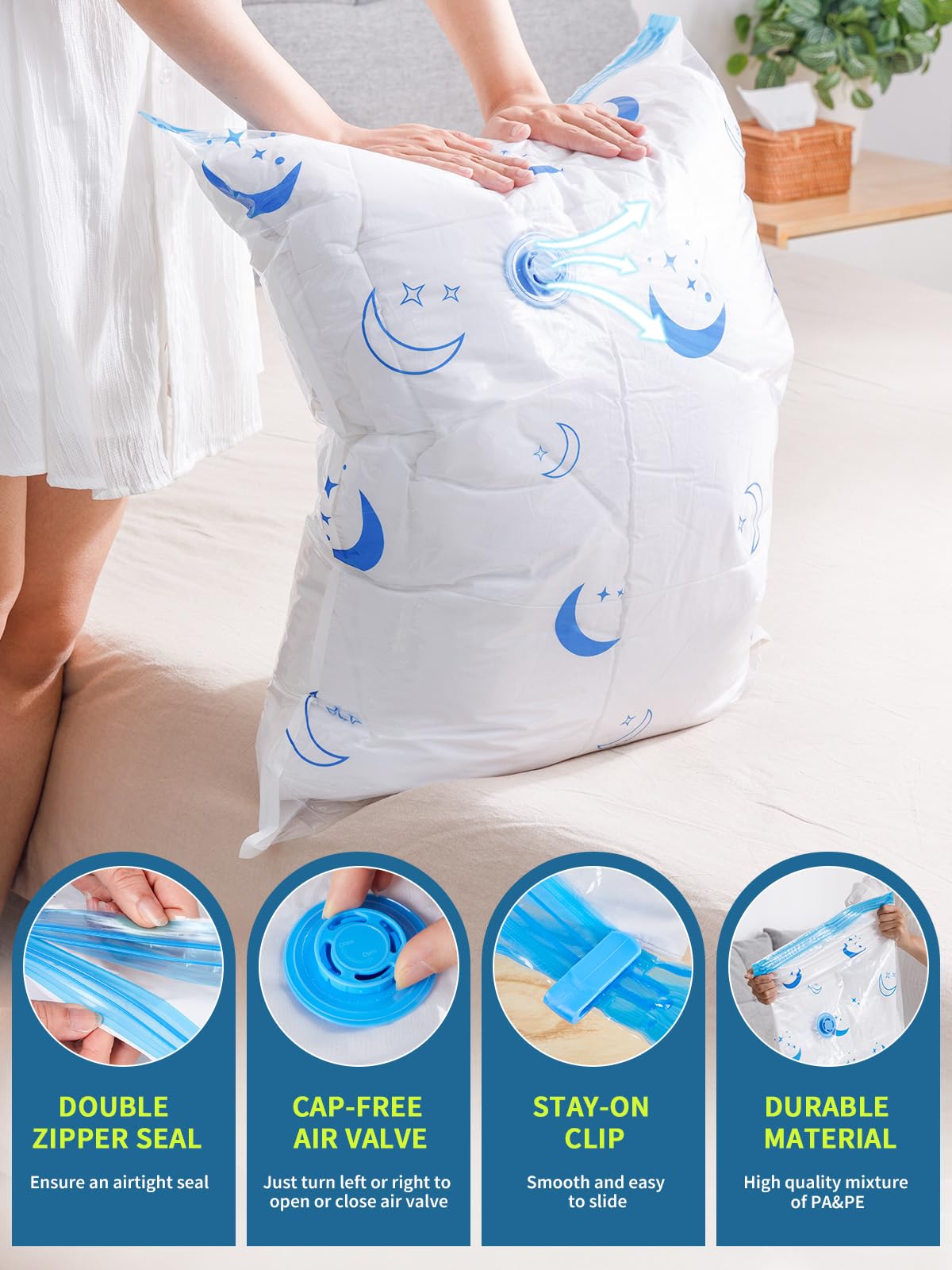 Small size vacuum storage bag for travel packing