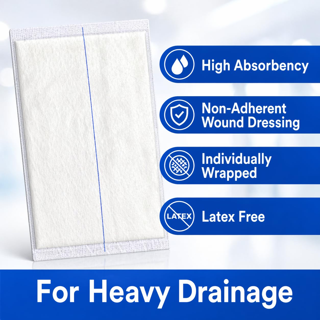 Sterile abdominal combine pad 5x9 from Vakly for wound care