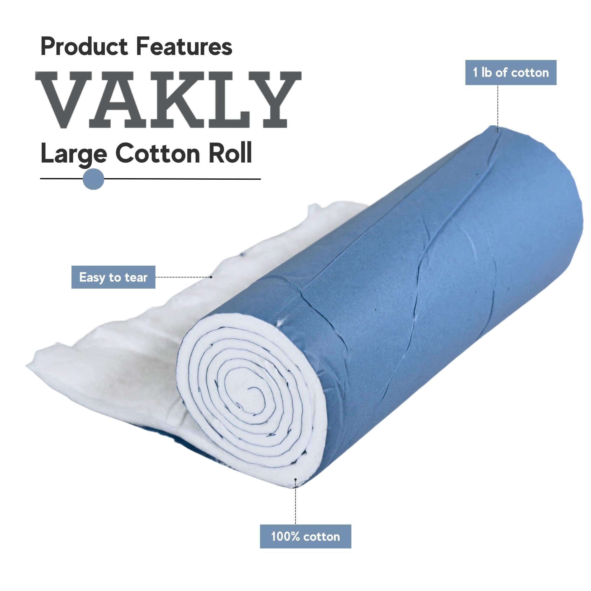 Cotton roll 12 in x 56 in for cleansing and first aid