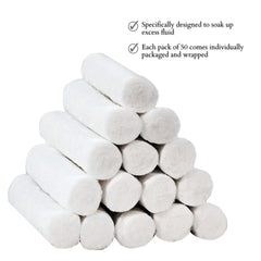 Absorbent Vakly dental rolls for saliva and blood control