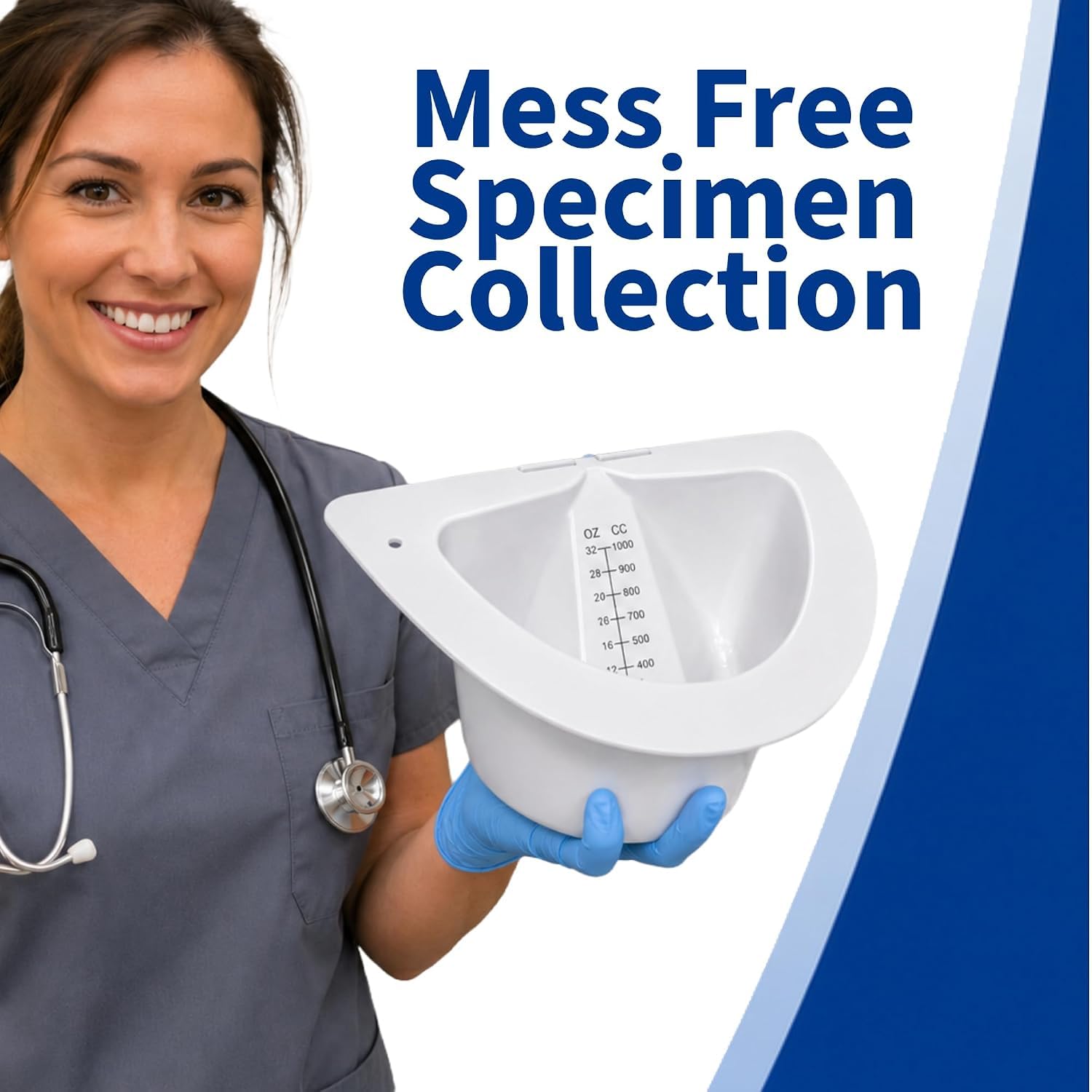 Specimen pan with pour spout for controlled transfer by Vakly