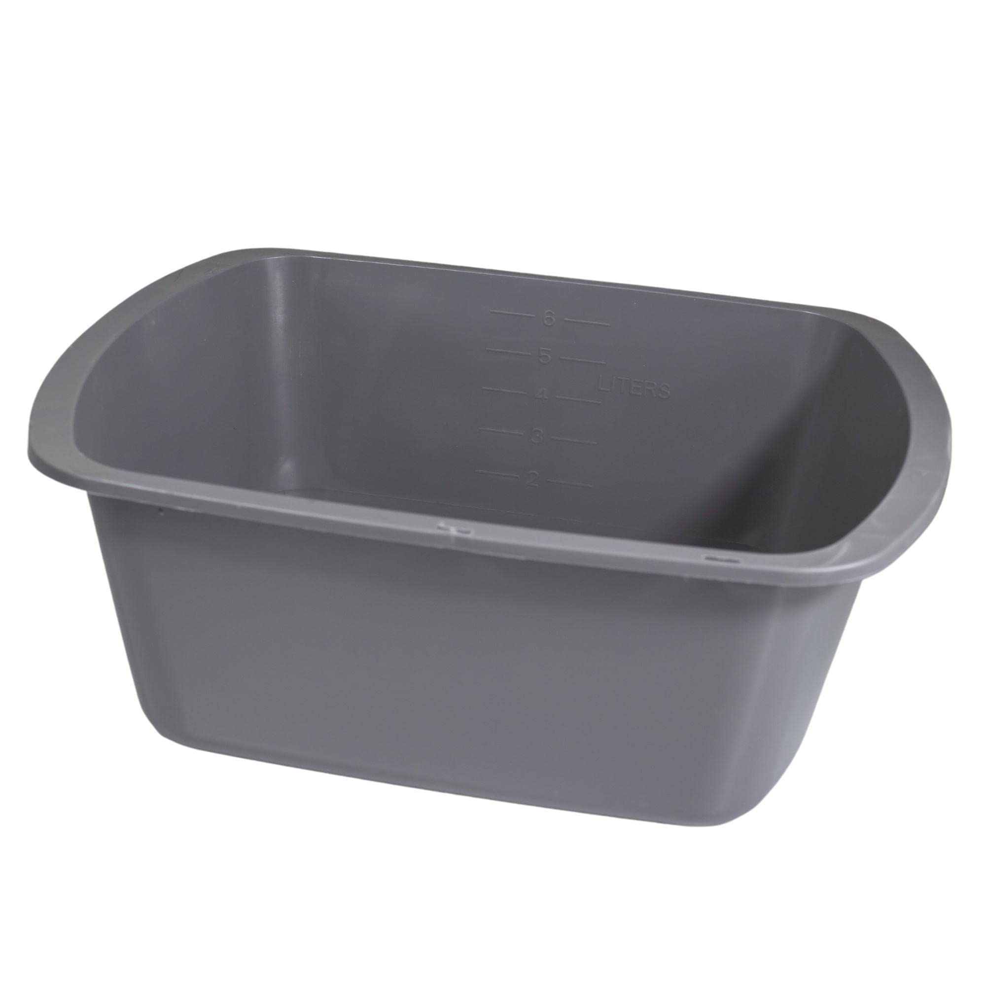Graduated markings for liquid levels on Vakly wash basin