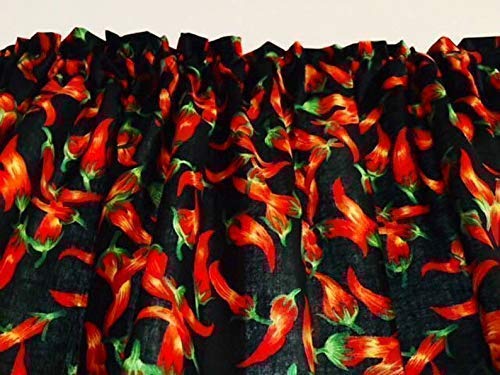 Valance measures 42 inches wide by 14 inches long