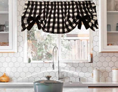 Cotton valance 42W x 14L for country style windows