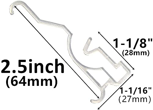 Clear plastic valance clips for 2inch blinds arc edge slat 64mm