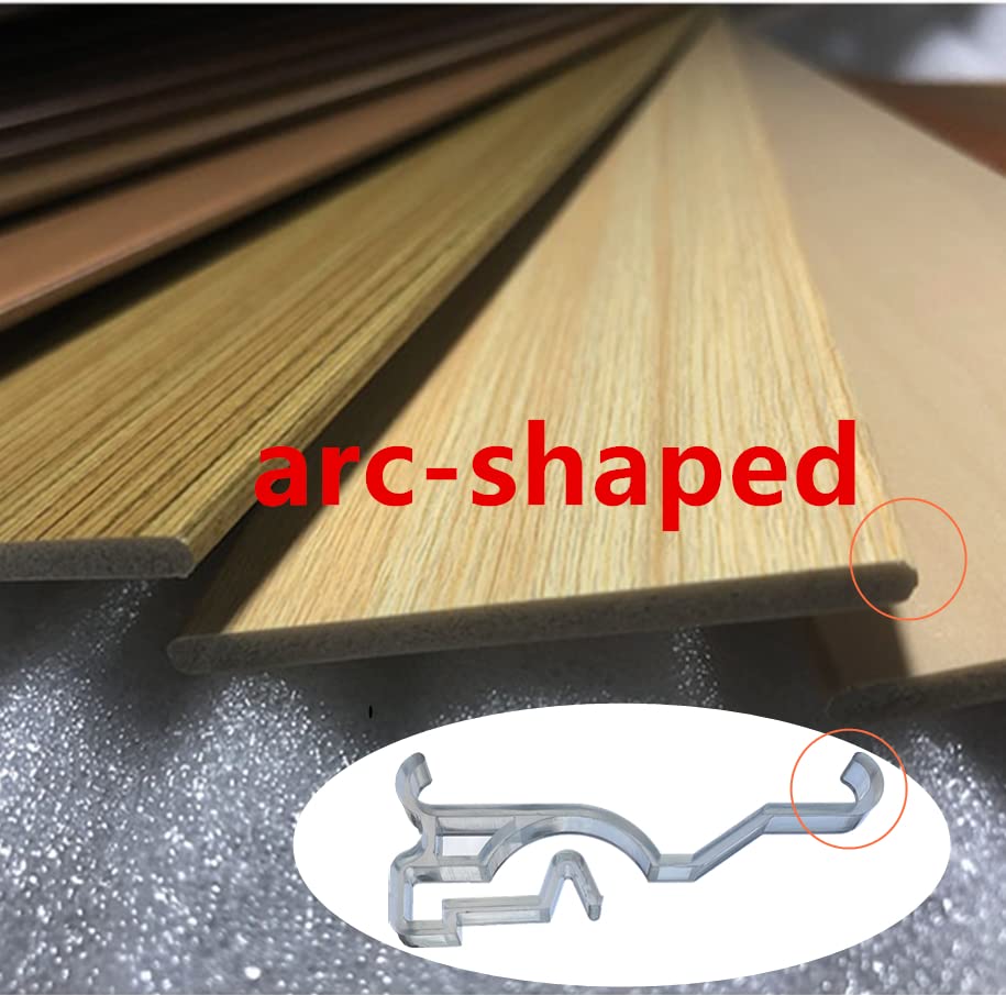 Wood and faux wood blinds valance clips arc edge coverage