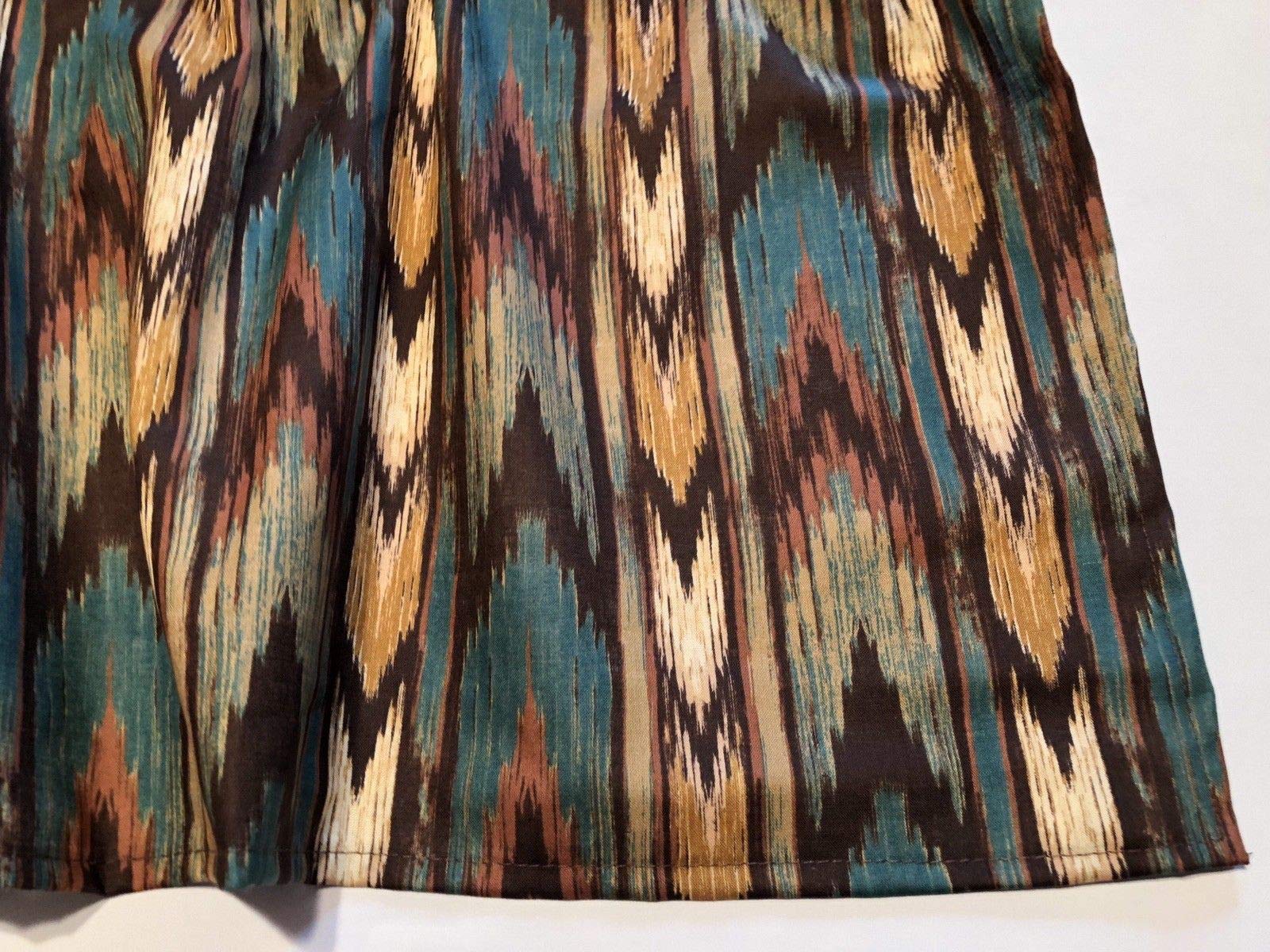Rustic Brown Western Southwestern cotton valance styling