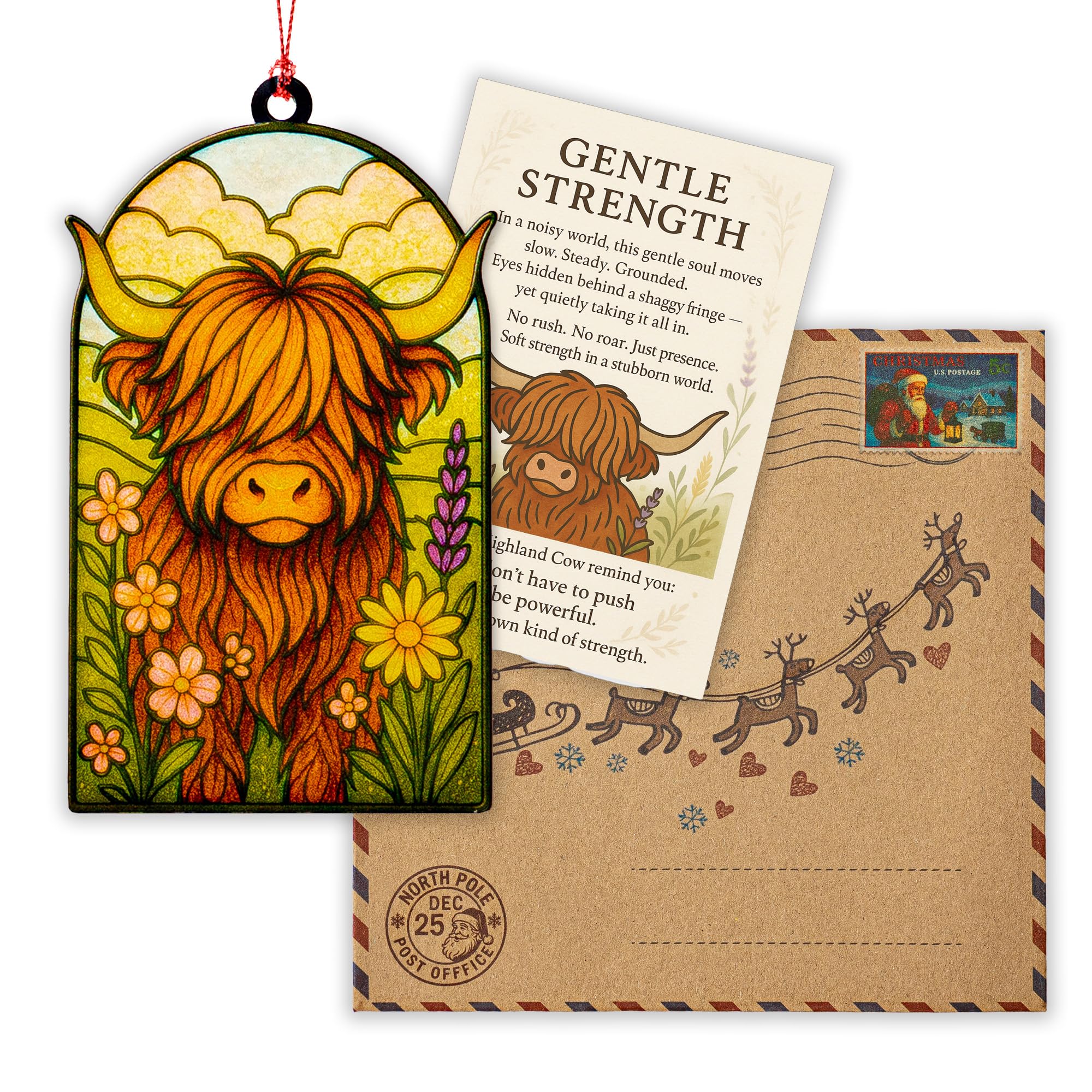 Holiday ornament with story card ready to gift
